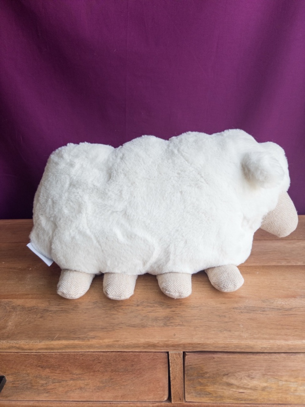Cupcakes & Cashmere Plush Sheep Pillow Ivory Cozy Home Decor Farmhouse Soft Toy